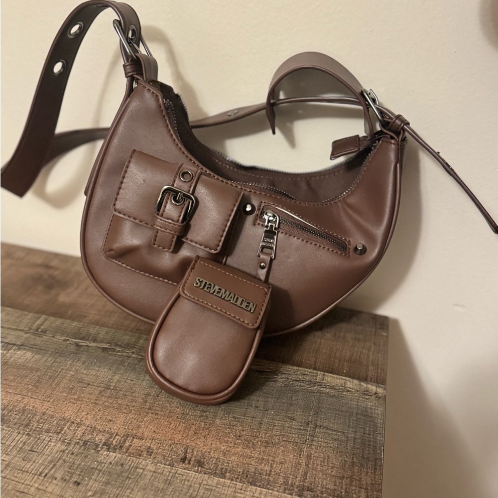 Steve Madden Chocolate Brown Shoulder Bag